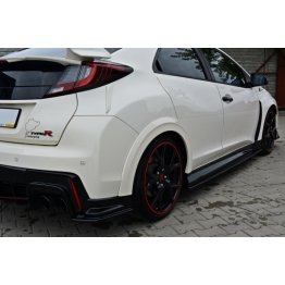 Накладки сплиттеры на пороги на Honda Civic IX Type R